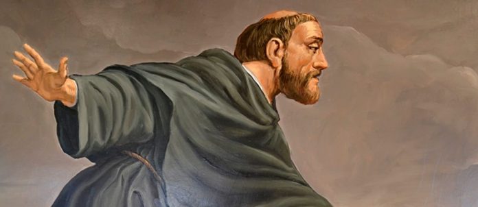 San Giuseppe da Copertino salva un migrante in procinto di annegare sollevandolo in volo