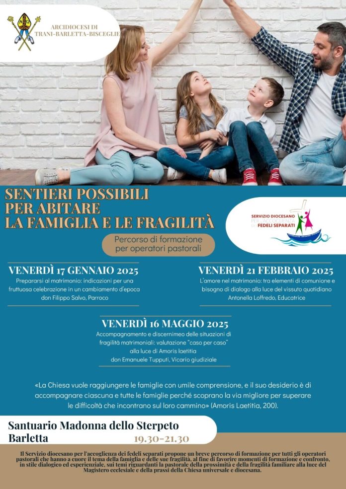 SDAFS - Locandina percorso di formazione operatori pastorali
