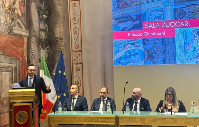 Luigi Trisolino in Senato parlando di etica e IA il 30.10.2025