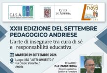 SETTEMBRE PEDAGOGICO ANDRIESE 2026 – XXIII EDIZIONE