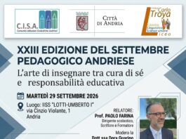 SETTEMBRE PEDAGOGICO ANDRIESE 2026 – XXIII EDIZIONE