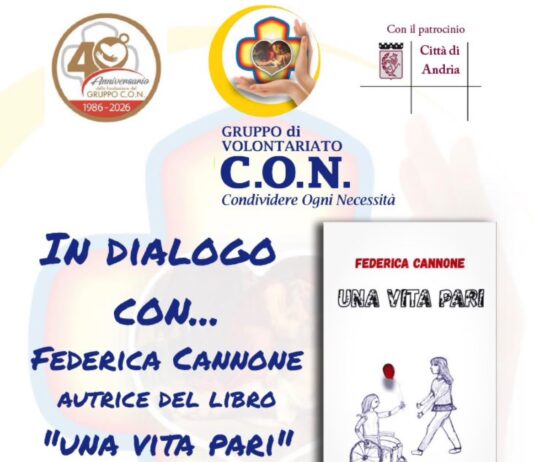 ANDRIA, IL GRUPPO C.O.N. IN DIALOGO CON FEDERICA CANNONE: